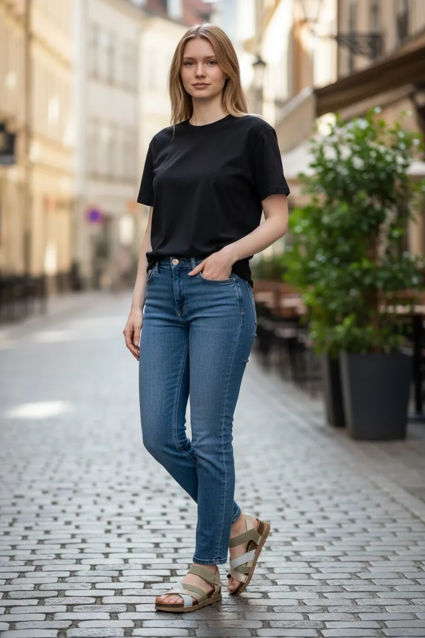 Walk in the city 50720 sandali in vera pelle con liste incrociate - immagine 2