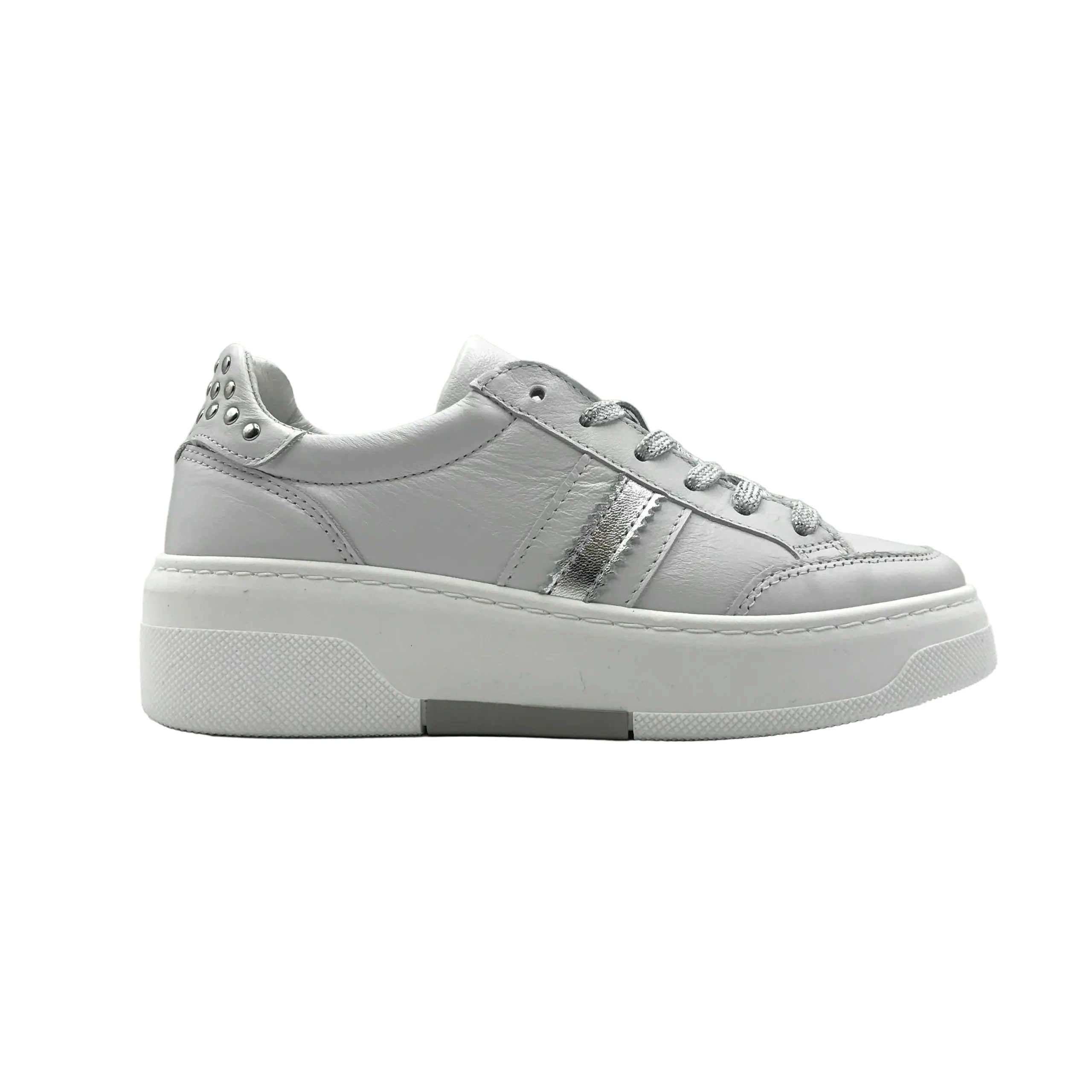 Kioss | Sneakers artigianali in vera pelle con suola platform| NELLY04 - immagine 2