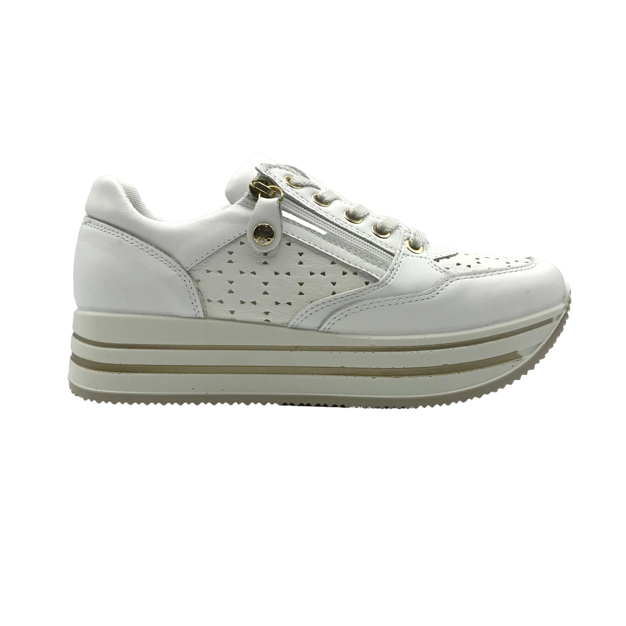 Imac | Sneakers in vera pelle con lacci e cerniera e platform | 756960 - immagine 2