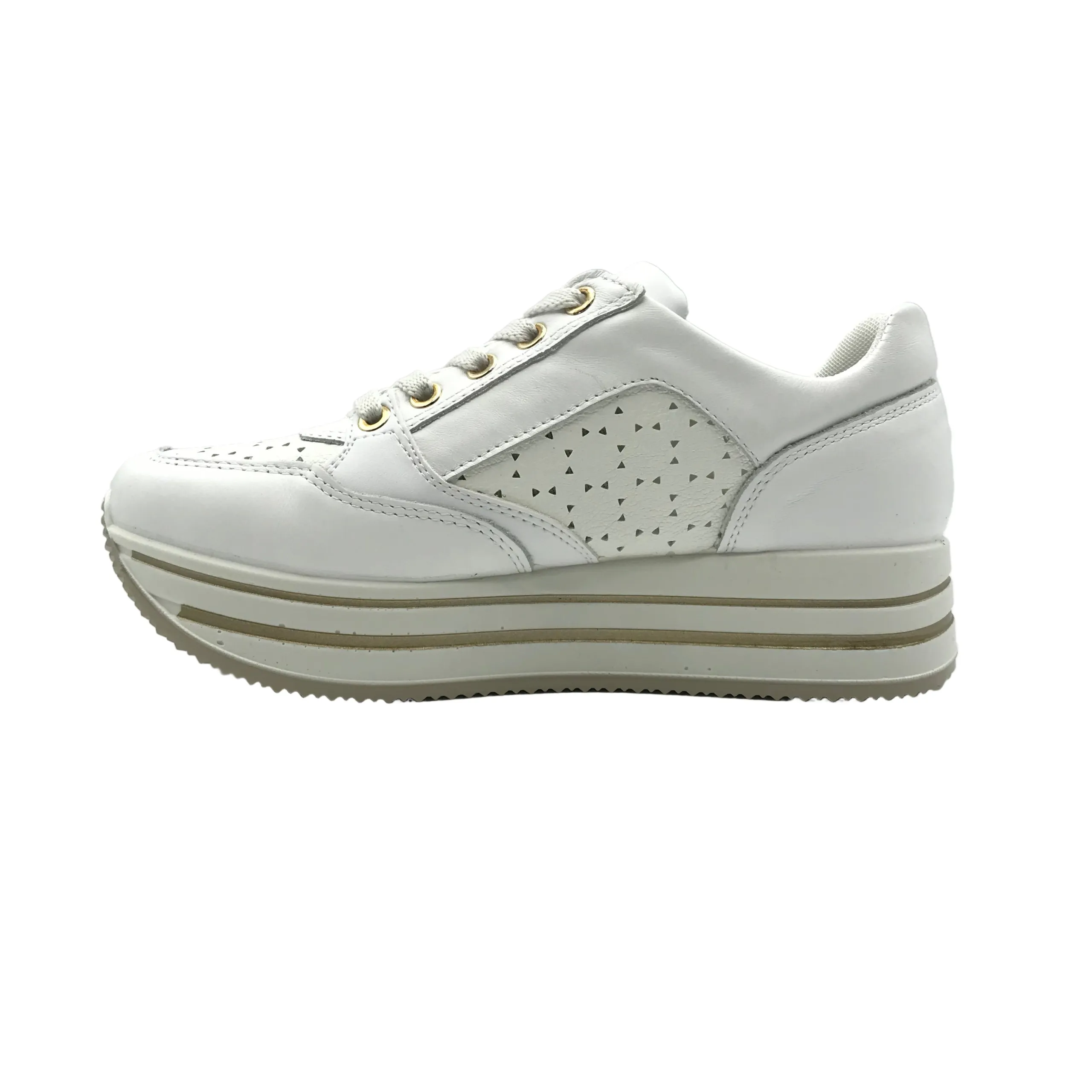 Imac | Sneakers in vera pelle con lacci e cerniera e platform | 756960 - immagine 3