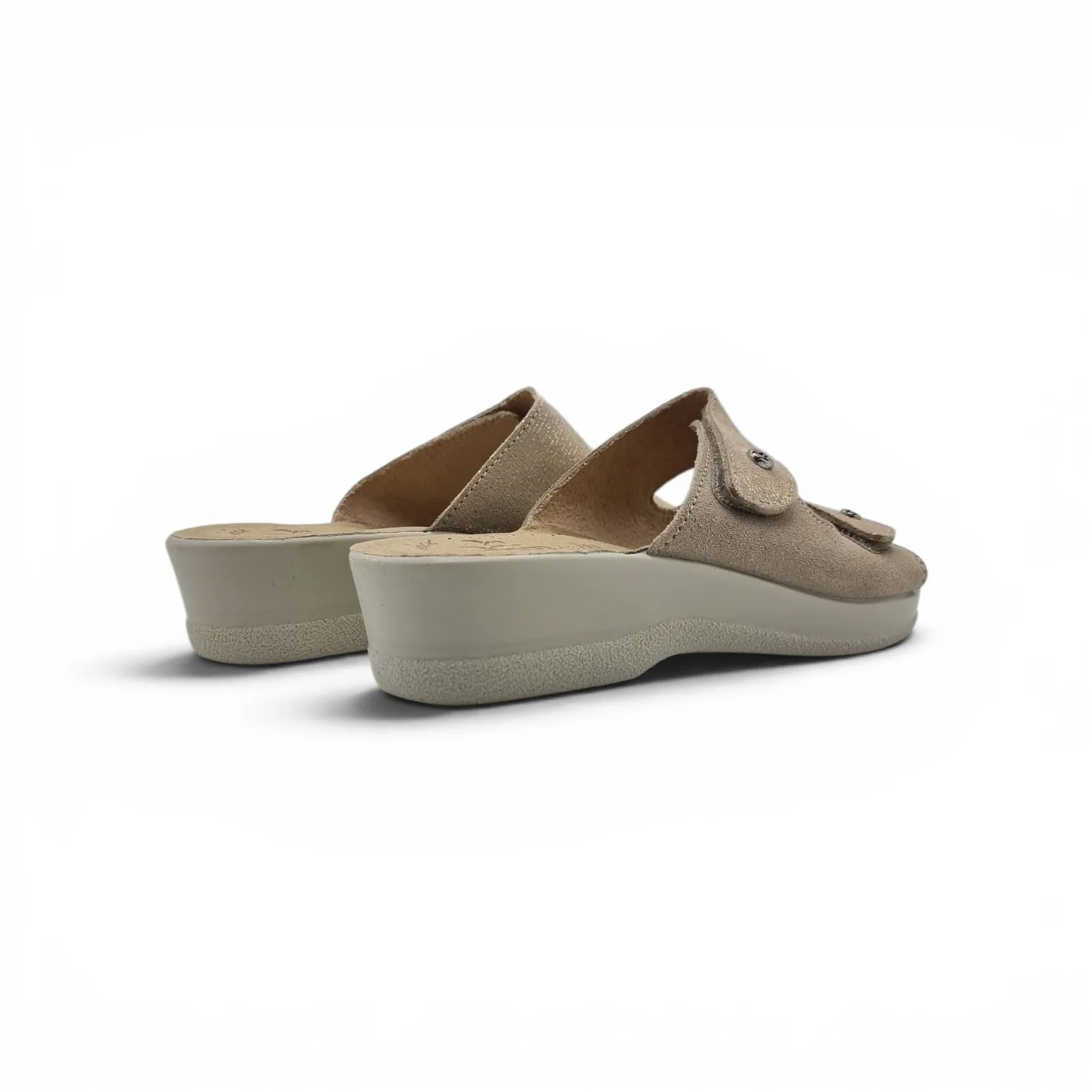 Fly Flot 63C66BE ciabatte in pelle con doppio velcro - immagine 5
